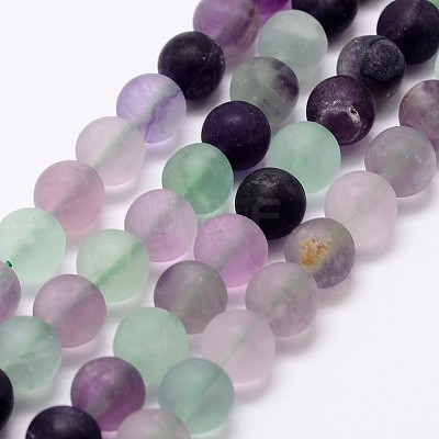 Natural Fluorite Bead Strands X-G-A163-06-6mm-1