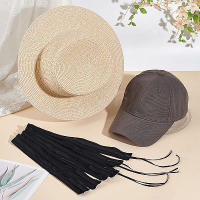 8Pcs 2 Styles  Polyester & Cotton Adjustable Hat Sweatband DIY-BC0013-50A-1