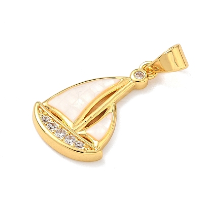 Brass Enamel Pendants KK-H534-05G-01-1