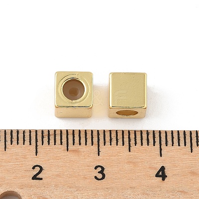 Brass Beads with Silicone KK-Q039-17G-1