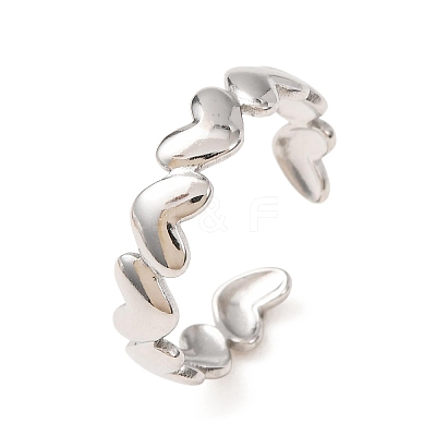 304 Stainless Steel Cuff Open Rings for Women SA-CBA4160-33P-1