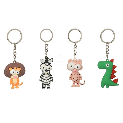 PVC Plastic Pendant Keychain KEYC-YW0001-14-1