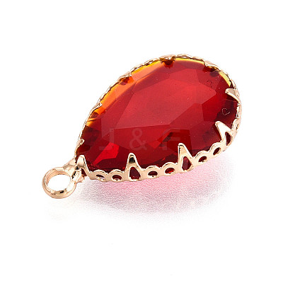 Transparent Glass Pendants KK-N283-02F-G-1