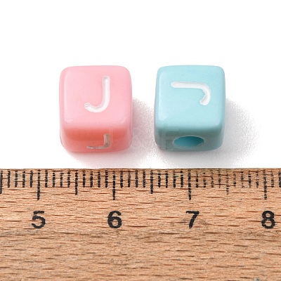Opaque Acrylic European Beads AC-CBA7A73-01J-1