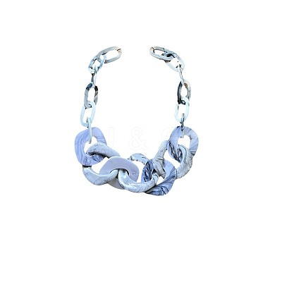 Fashionable Resin Oval Link Chain Necklaces FS-WG8E51D-06-1