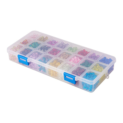 Spray Painted Crackle Glass Beads CCG-PH0002-01-8mm-1