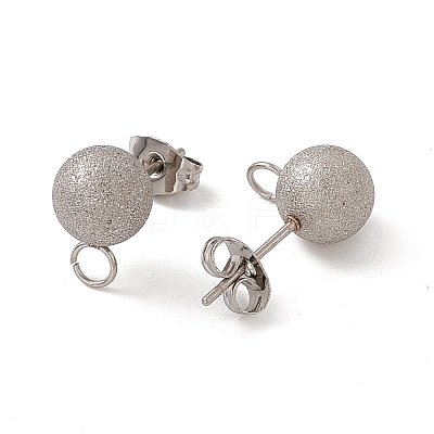 Non-Tarnish 304 Stainless Steel Stud Earring Findings STAS-E179-05E-P-1