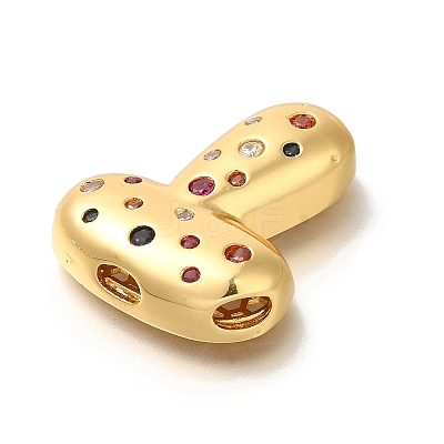 Brass Cubic Zirconia Pendants KK-M295-13G-T-1