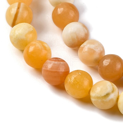 Natural Yellow Jade Beads Strands LS-G-F591-17-10MM-1