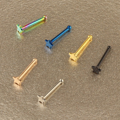 304 Stainless Steel Star Nose Bone Rings WGFF656-05-1