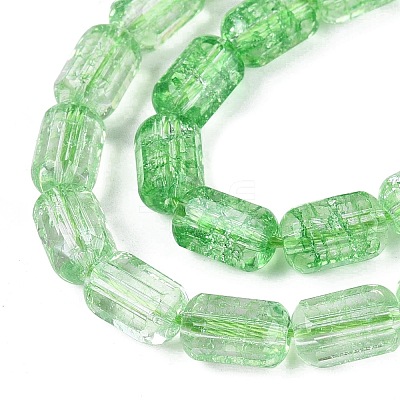 Crackle Transparent Glass Beads Strands GLAA-N068-05A-06-1