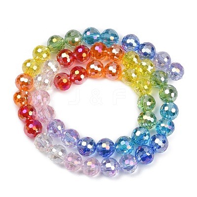 Electroplate Glass Beads Strands X-EGLA-D300-06-8mm-1