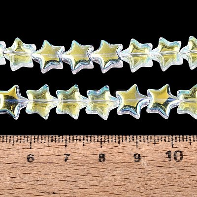 Electroplate Transparent Glass Beads Strands EGLA-N056-04A-A01-1