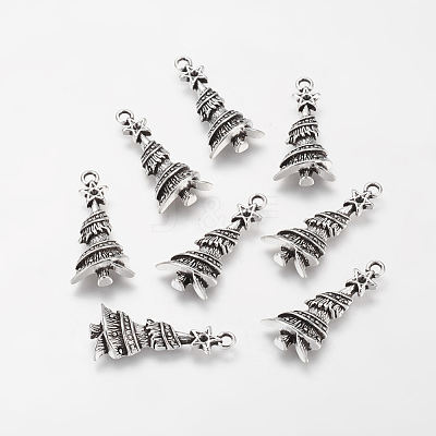 Tibetan Style Alloy Pendants TIBEP-GC118-AS-RS-1