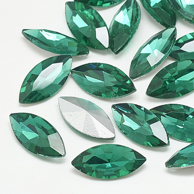 Pointed Back Glass Rhinestone Cabochons RGLA-T083-5x10mm-15-1