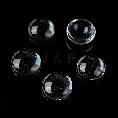 Transparent Glass Cabochons X-GGLA-R026-8mm-1