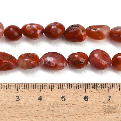 Natural Red Agate(Dyed & Heated) Beads Strands G-C287-A01-01-1