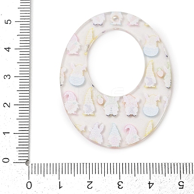 Printed Transparent Acrylic Pendants FIND-K017-15A-01-1