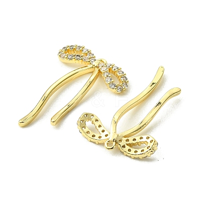 Brass Micro Pave Cubic Zirconia Pendants X-FIND-Z035-05G-1