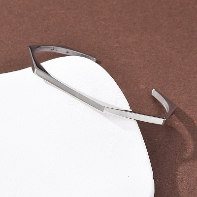 304 Stainless Steel Cuff Bangles BJEW-P373-01P-1