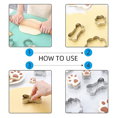 Tarnish Resistant 304 Stainless Steel Christmas Cookie Cutters DIY-E012-62-1