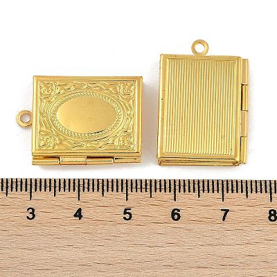 Brass Locket Pendants for Teachers' Day X-KK-M041-07G-1