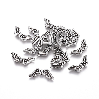 Antique Silver Plated Acrylic Beads X-PLS221Y-1