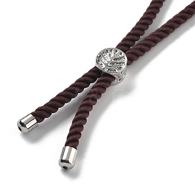 Twisted Nylon Cord Silder Bracelets DIY-B066-03P-04-1