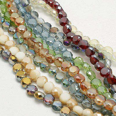 Electroplate Glass Beads EGLA-D028-M-1