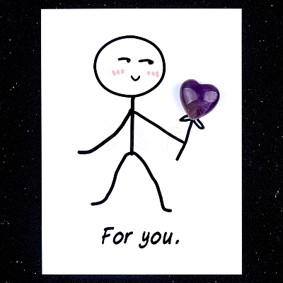 Natural Amethyst Heart Display Decorations PW-WGB97A3-06-1