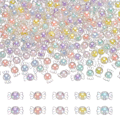 200Pcs Transparent Acrylic Beads TACR-UN0001-04-1