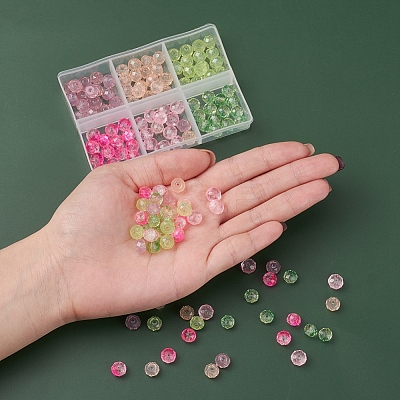 6 Style Imitation Gemstone & Opal Style Resin Beads and Glass Beads RESI-YW0001-14-1