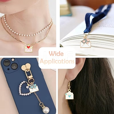 18Pcs 9 Colors Alloy Enamel Pendants ENAM-YW0008-52-1