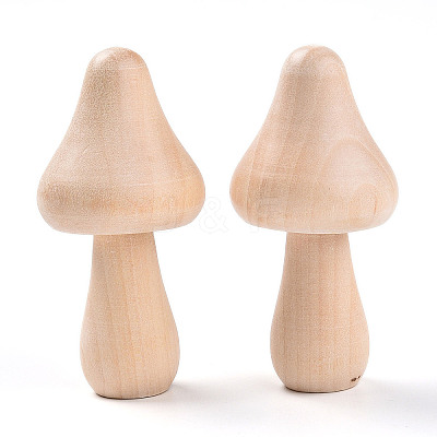 Unfinished Wood Mushroom Ornaments WOOD-T032-09-1