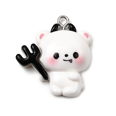 Halloween Opaque Resin Pendants CRES-D314-01P-05-1