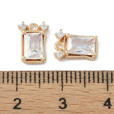 Brass Micro Pave Cubic Zirconia Pendant KK-H482-07G-1