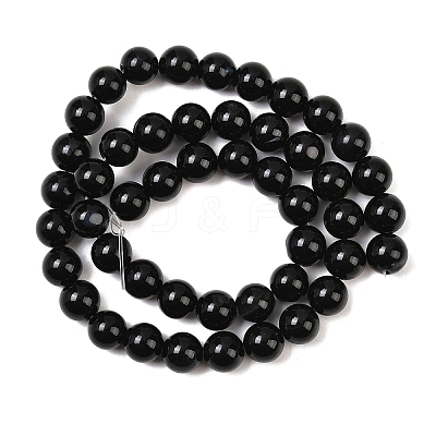 1 Strand Natural Black Onyx Beads Strands G-YW0002-57B-1