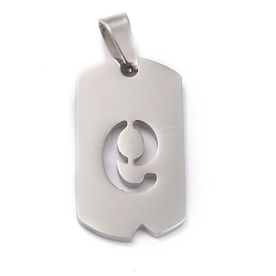 Non-Tarnish 304 Stainless Steel Pendants STAS-O127-B09-1