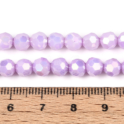 Anti-Tarnish Electroplate Glass Beads Strands EGLA-T021-6mm-15-02-1