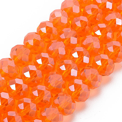 Electroplate Glass Beads Strands EGLA-A034-T8mm-A23-1