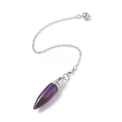 Mixed Gemstone Dowsing Pendulum Pendants G-C051-10P-1