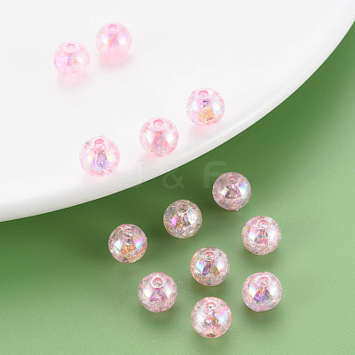 Transparent Crackle Acrylic Beads MACR-S373-66-L04-1