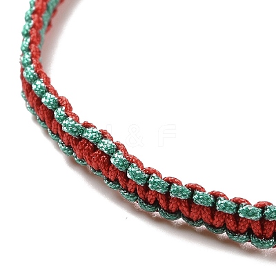 Polyester Braided Bracelet with CCB Plastic Beads BJEW-A099-05-1