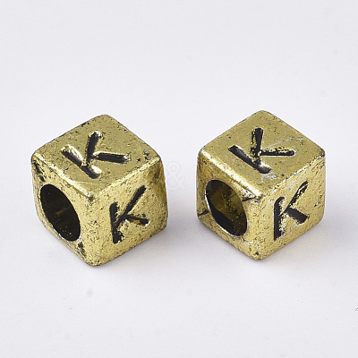 Plated Acrylic Beads MACR-S299-051B-1