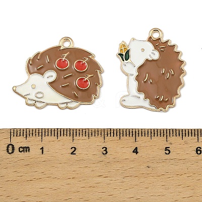 Alloy Enamel Pendants FIND-I064-07G-1