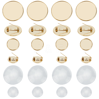 DIY Blank Dome Brooch Making Kit DIY-BBC0001-37-1