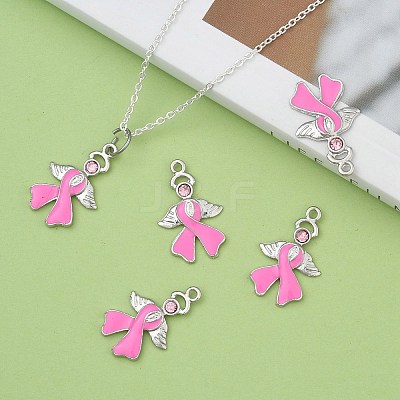 October Breast Cancer Pink Awareness Ribbon LS-ENAM-D001-2-1