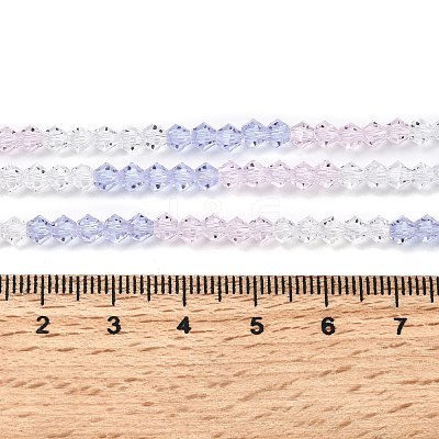 Transparent Gradient Color Glass Beads Strands GLAA-F131-01A-02-1