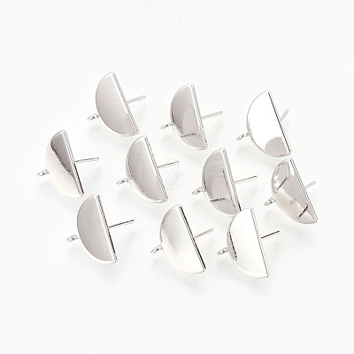 Brass Stud Earring Findings KK-P160-06P-NF-1
