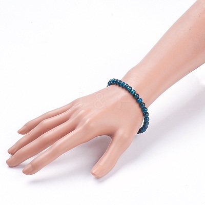 Natural Apatite Stretch Bracelets BJEW-JB03738-03-1